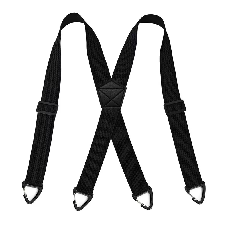 X-Shaped Suspenders for Men – Wide Elastic Straps, Heavy-Duty Clips & Fully Adjustable