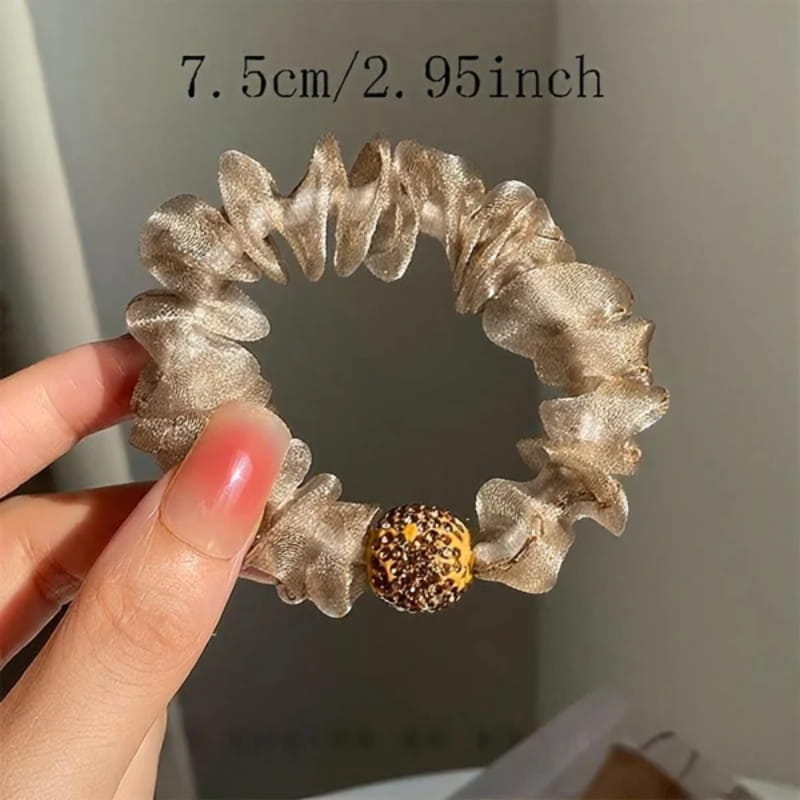 Rhinestone Mesh Hair Tie
