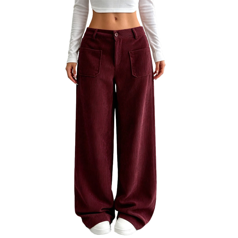 Women's Relaxed Wide Leg Trousers for Casual Wear