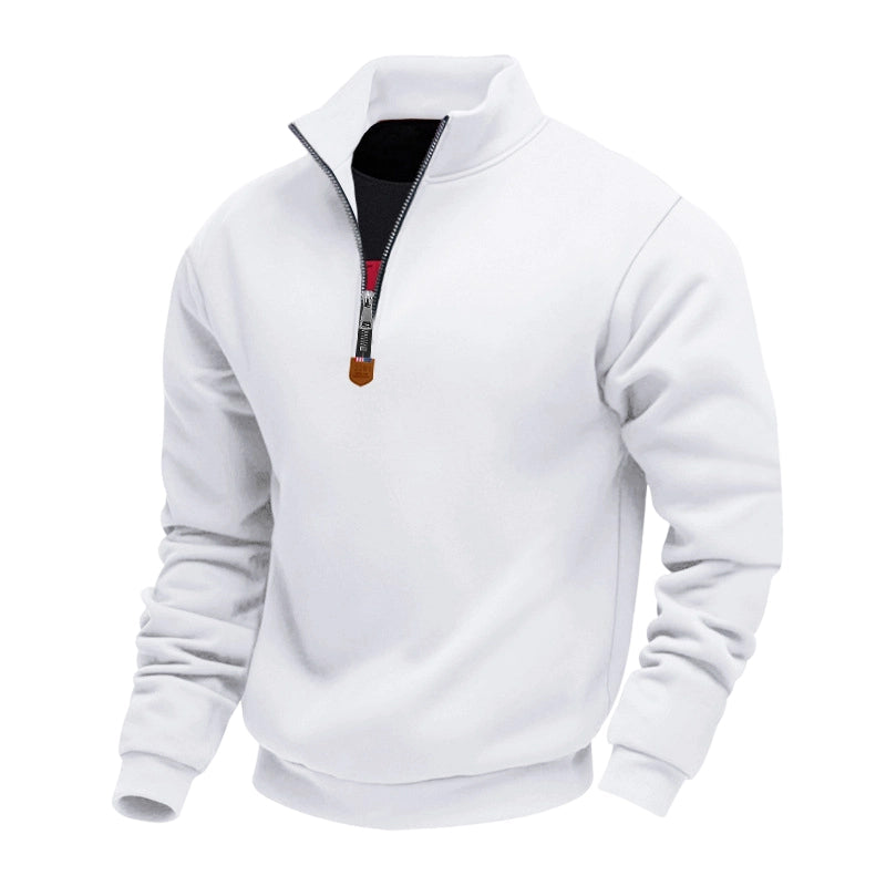 Men's Quarter-Zip Stand Collar Pullover