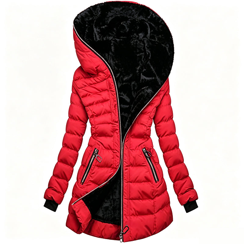 Women's Winter Coat with Hood and Insulation