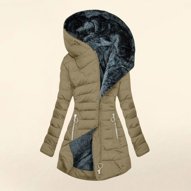 Women's Winter Coat with Hood and Insulation