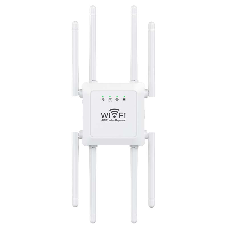 Long Range WiFi Extender for Home – Eight High-Gain Antennas, Dual-Band & Dead Zones Eliminated – Perfect for Basements, Attics and Patios