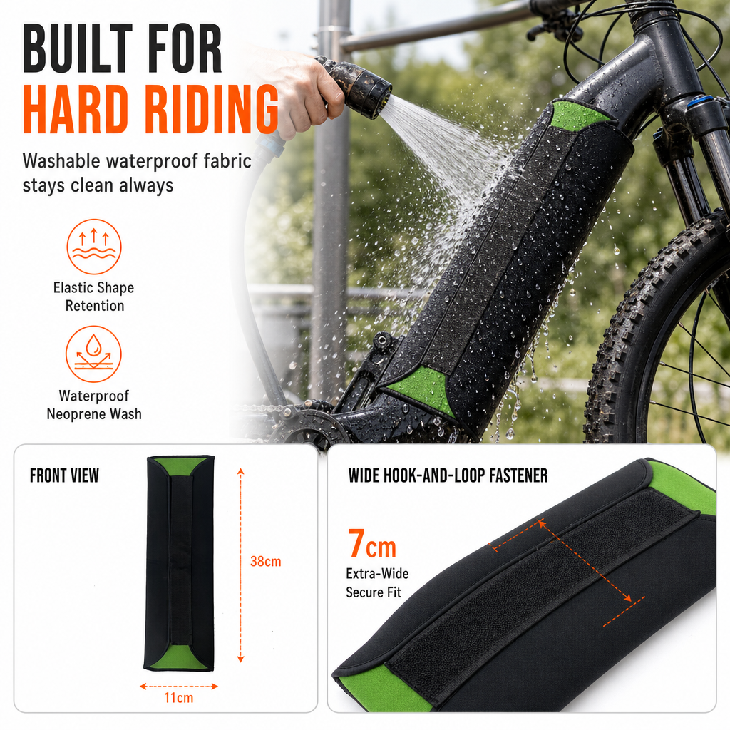 Lithium Battery Cover for Electric Bike, Waterproof, Dustproof and Cold-Resistant Protective Sleeve for Electric Bike Frame, Neoprene