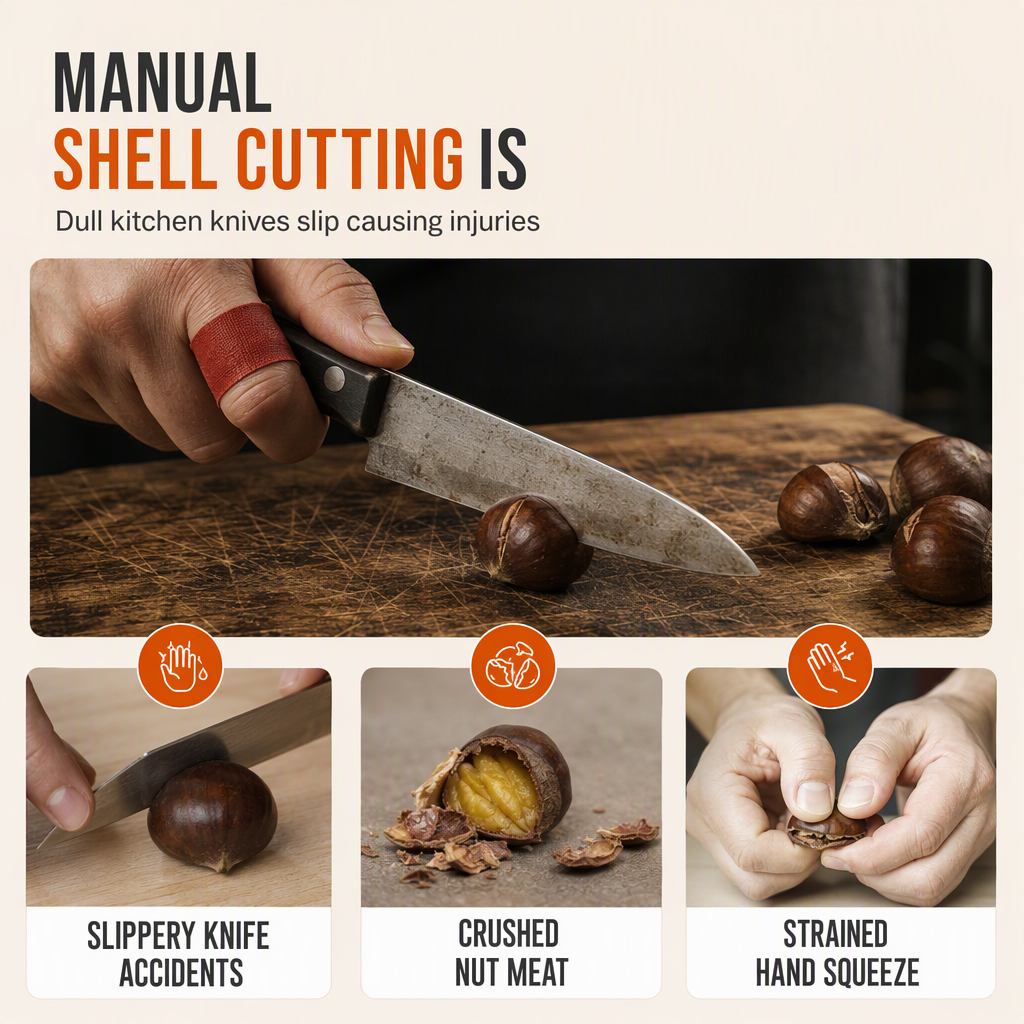 Stainless Steel Nut and Chestnut Cracker