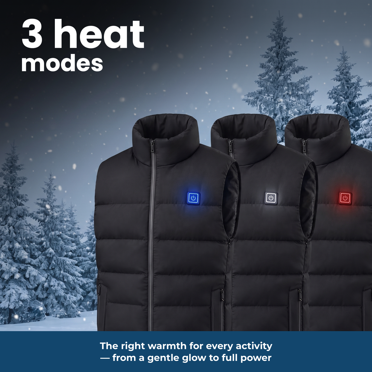 Heated Vest with 15 Heating Zones