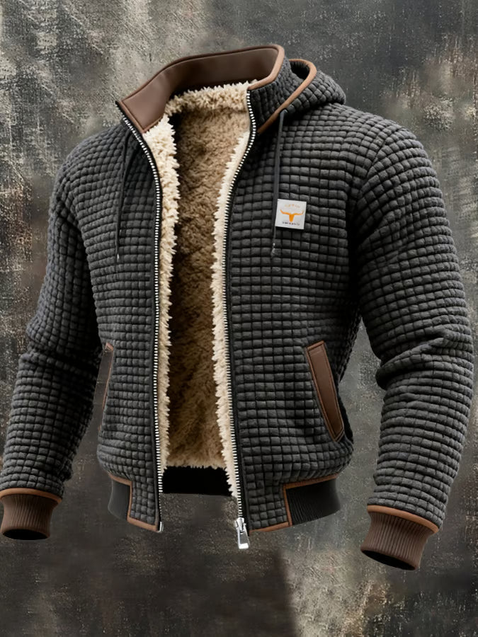 Retro Jacket with Hood and Zipper
