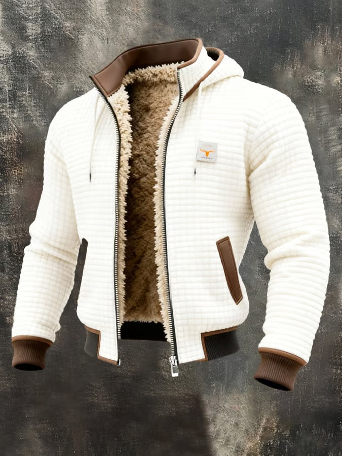 Retro Jacket with Hood and Zipper