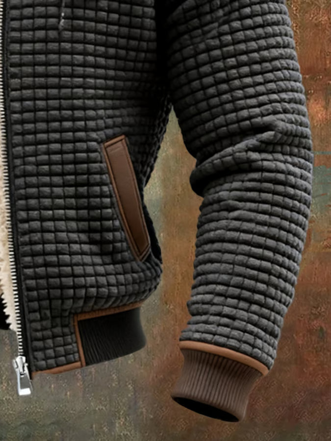 Retro Jacket with Hood and Zipper