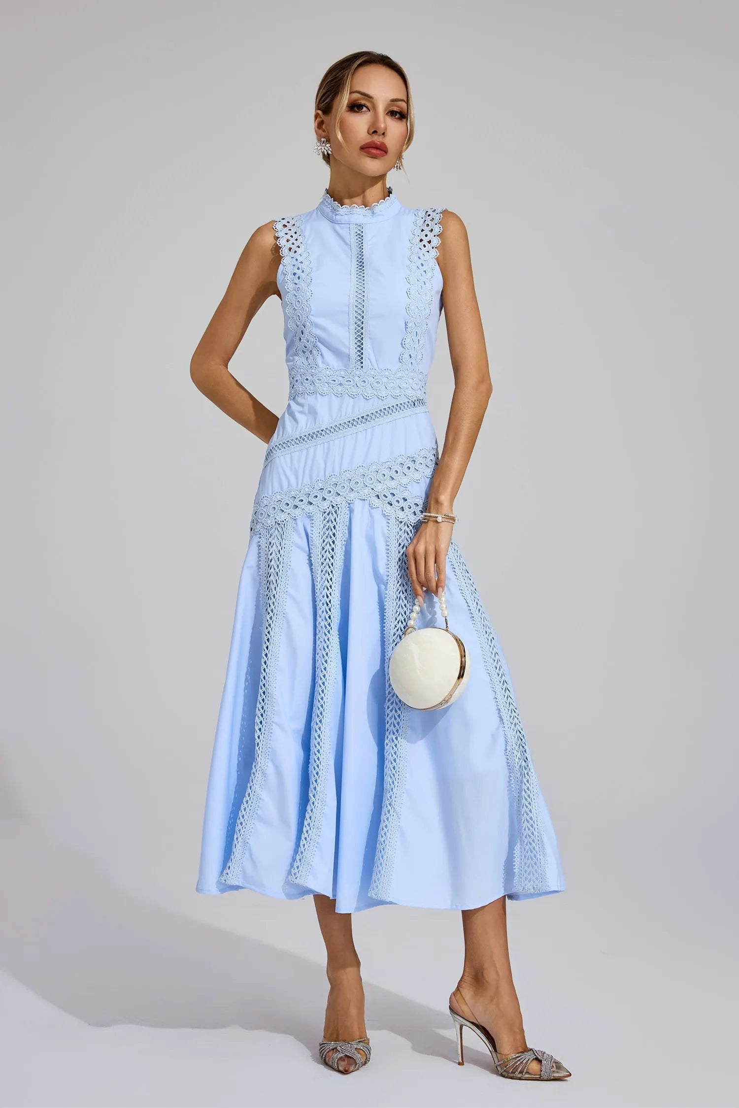 Celrien | Stunning Summer Flowy Midi Wedding Guest Dress For Weddings And Garden Parties