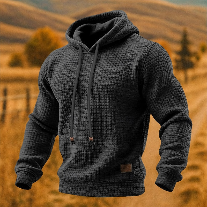 Textured Pullover Hoodie